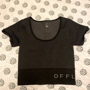 Aerie Offline ribbed top w/ spellout logo